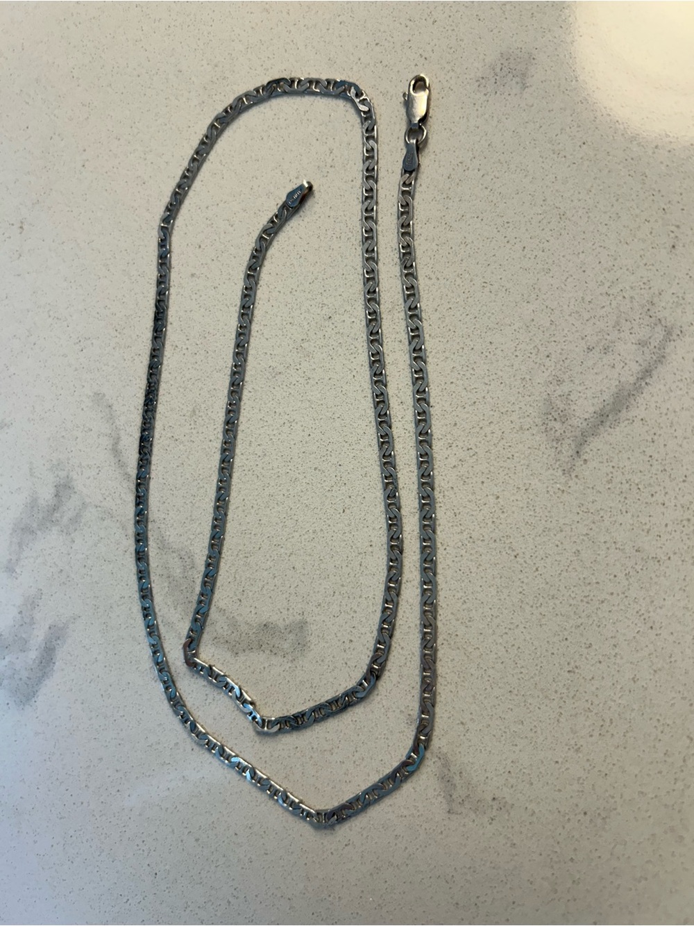 Vintage Sterling Silver Mariner Link Necklace